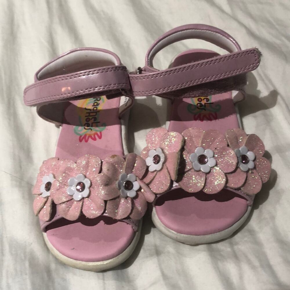 Rachel shoes 6 pink rubber sole sandal euc